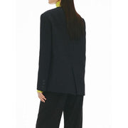 women's black asymmetric blazer, view 5 - MRSLM