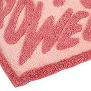 pink heart shaped tufted rug, view 5 - MRSLM