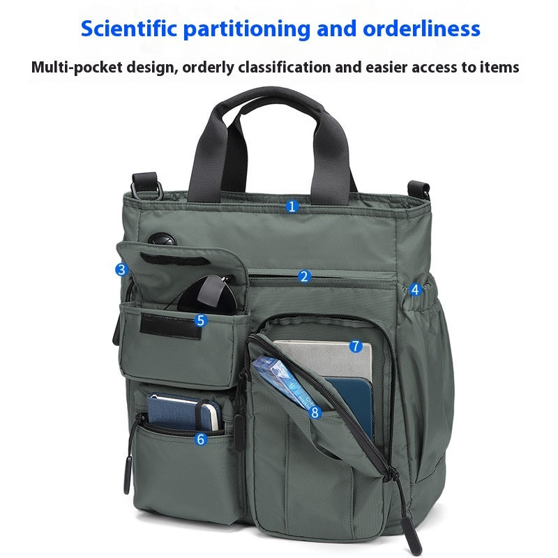 men's Oxford cloth shoulder bag, view 3 - MRSLM