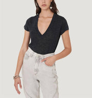 women's deep v t-shirt, view 4 - MRSLM