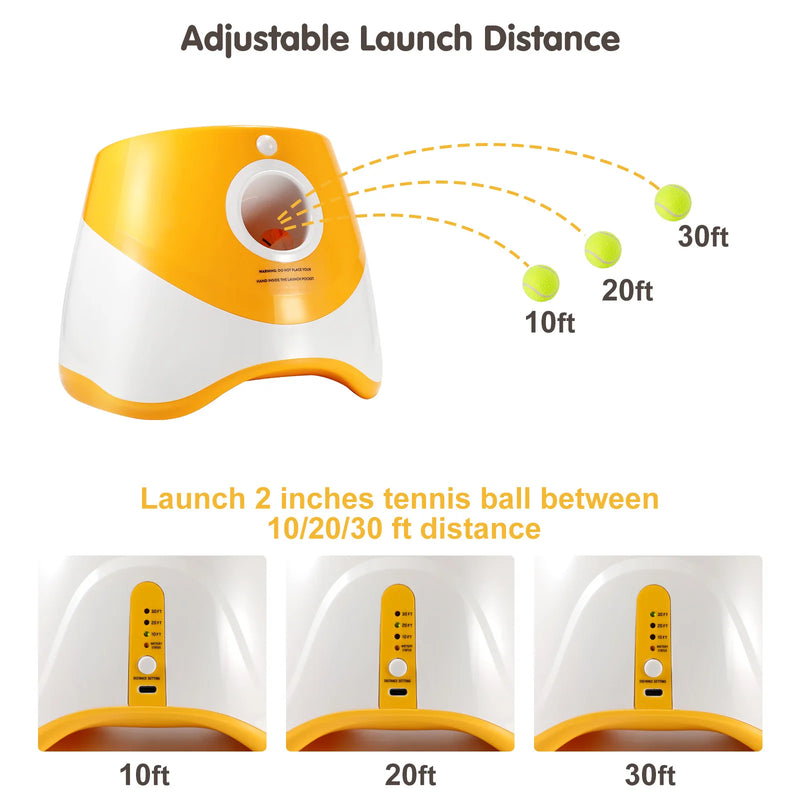 Compact automatic dog tennis ball launcher, view 9 - MRSLM