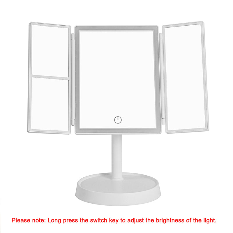 foldable LED makeup mirror, view 3 - MRSLM