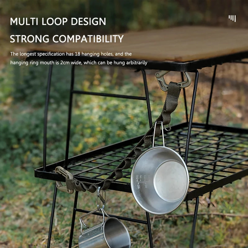adjustable camping strap with rings, view 9 - MRSLM