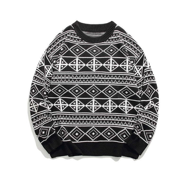 men's loose casual pullover sweater - MRSLM