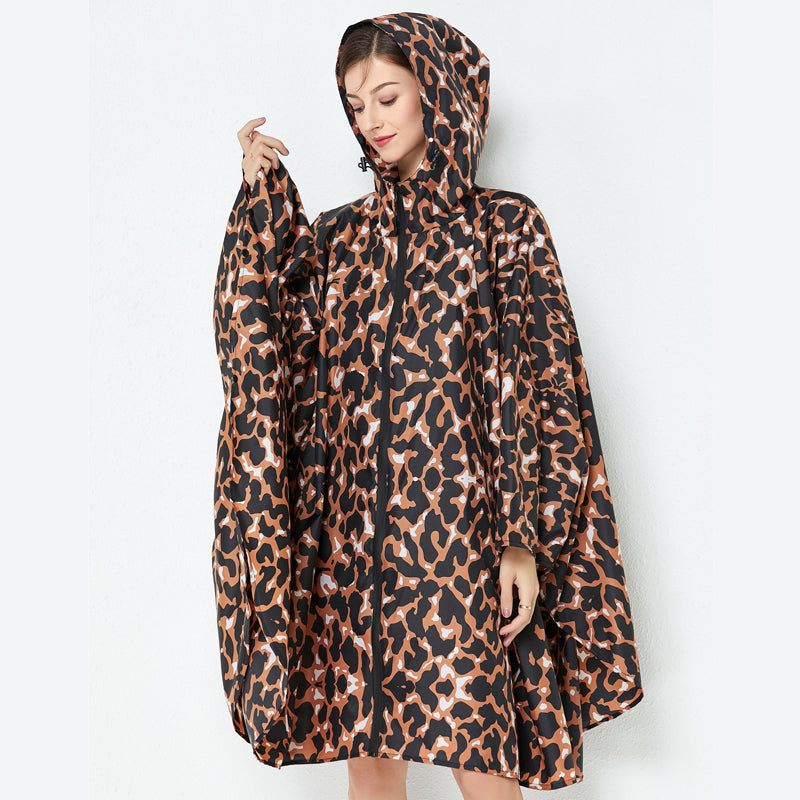 leopard print waterproof raincoat, view 4 - MRSLM