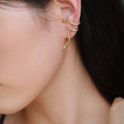 gold snake wrap vintage earrings - MRSLM