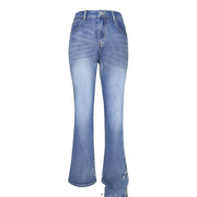 women's embroidered bootcut jeans, view 4 - MRSLM