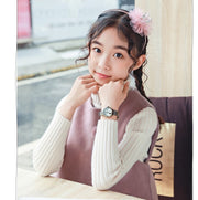 women's leather strap quartz watch, view 4 - MRSLM