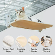 foldable cat window perch with steel frame, view 3 - MRSLM