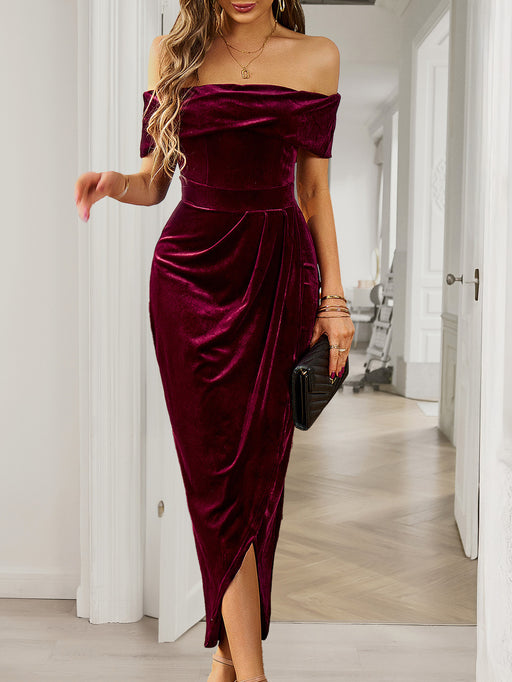 women's strapless bodycon long dress, view 6 - MRSLM