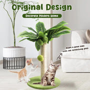 green leafy cat scratching post, view 7 - MRSLM