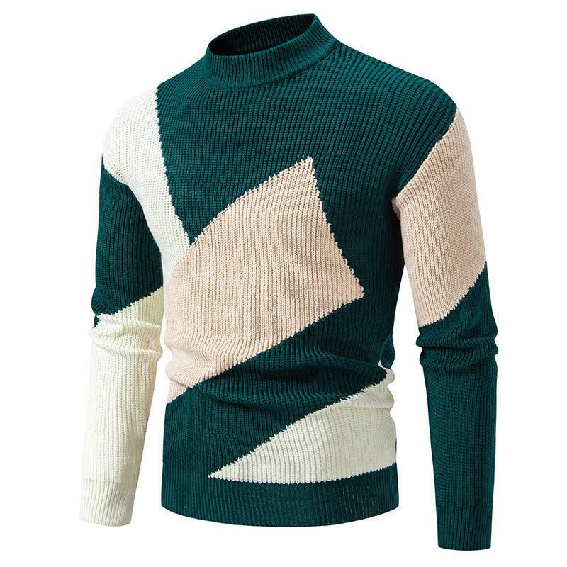 round neck jacquard sweater, view 2 - MRSLM