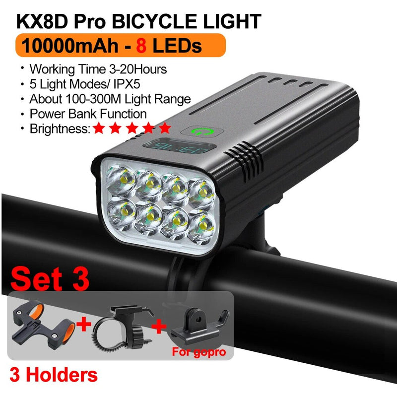 Ultra-bright USB-C rechargeable bike light set, view 6 - MRSLM