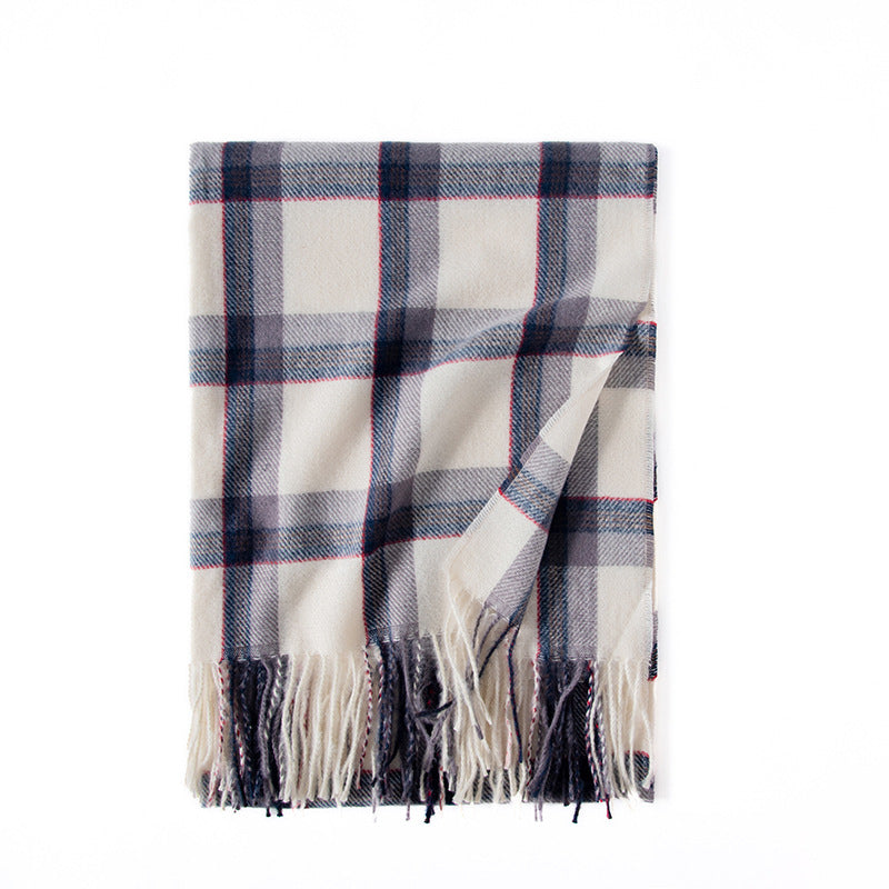 winter preppy plaid scarf, view 2 - MRSLM