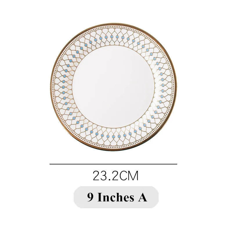 nordic bone china plate set, view 4 - MRSLM