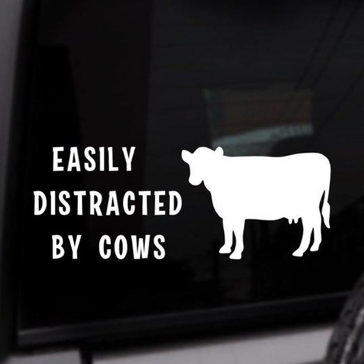 cow quote car sticker - MRSLM