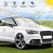 compact silver-coated car sunshade, view 2 - MRSLM