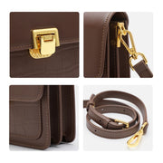 Crocodile-pattern square crossbody bag, view 6 - MRSLM