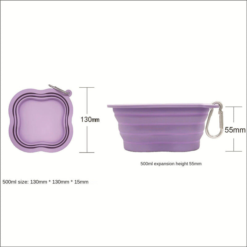 collapsible silicone pet bowl, view 2 - MRSLM