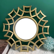 irregular gold wall mirror, view 6 - MRSLM