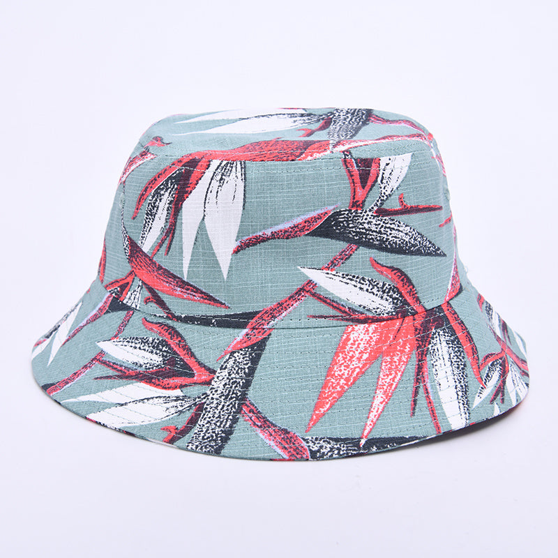 Unisex Floral Cotton Bucket Hat for Sun Protection