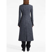 elegant woolen long coat for women, view 5 - MRSLM