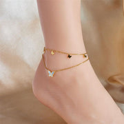 double-layer butterfly anklet - MRSLM