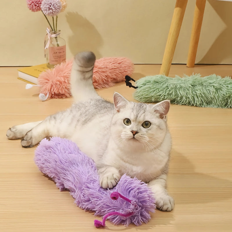 catnip chew toy plush worm, view 7 - MRSLM