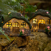 solar fairy garden shed statue light, view 6 - MRSLM