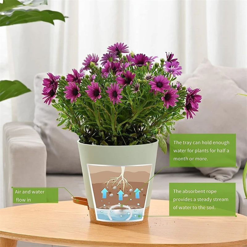 5-pack self-watering planters, view 4 - MRSLM