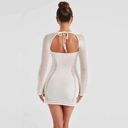 knitting slim bodycon dress, view 9 - MRSLM