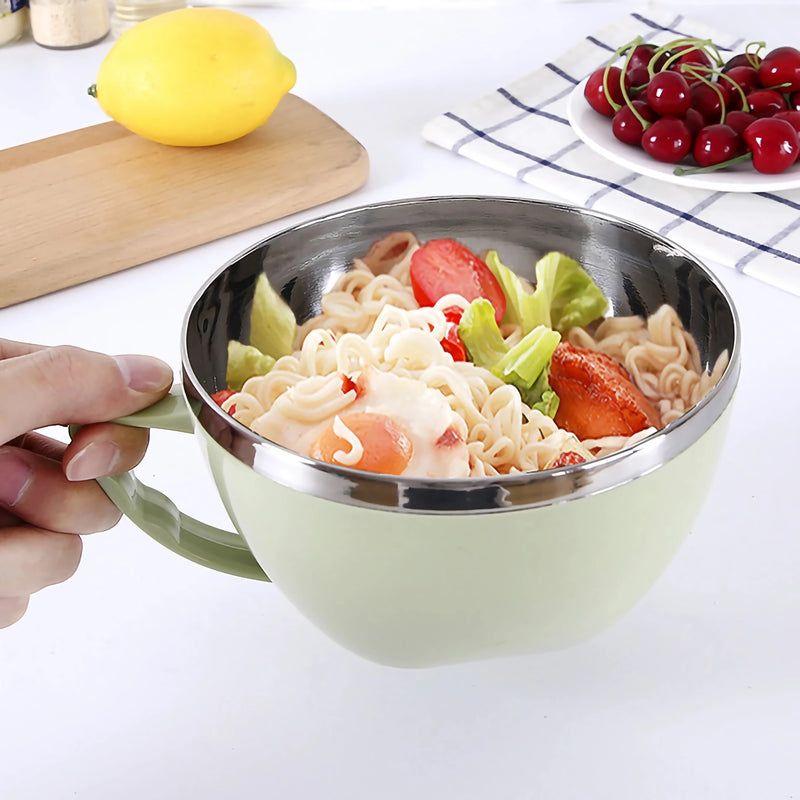 colorful stainless steel bowl with handle, view 7 - MRSLM