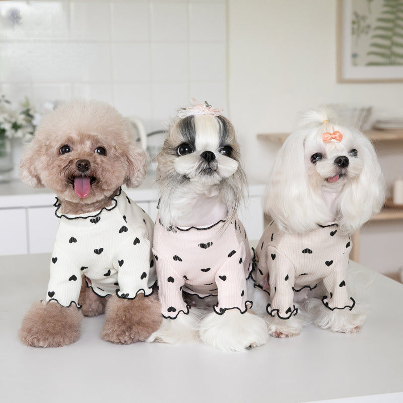 embroidered bear waffle pet vest, view 5 - MRSLM