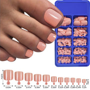 pink and red press-on toenails, view 3 - MRSLM