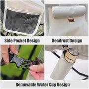 portable folding camping chair with headrest, view 4 - MRSLM