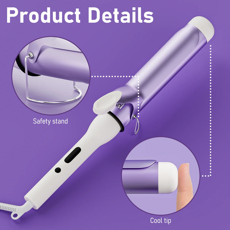 40mm tourmaline ceramic curling iron, view 6 - MRSLM