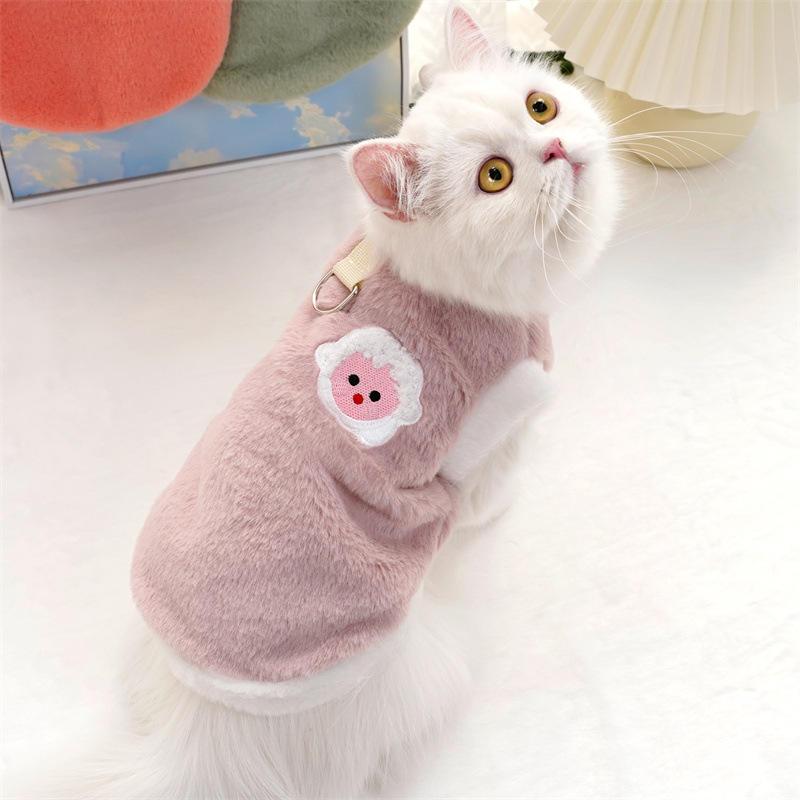 soft fleece vest for cats and small dogs, view 3 - MRSLM