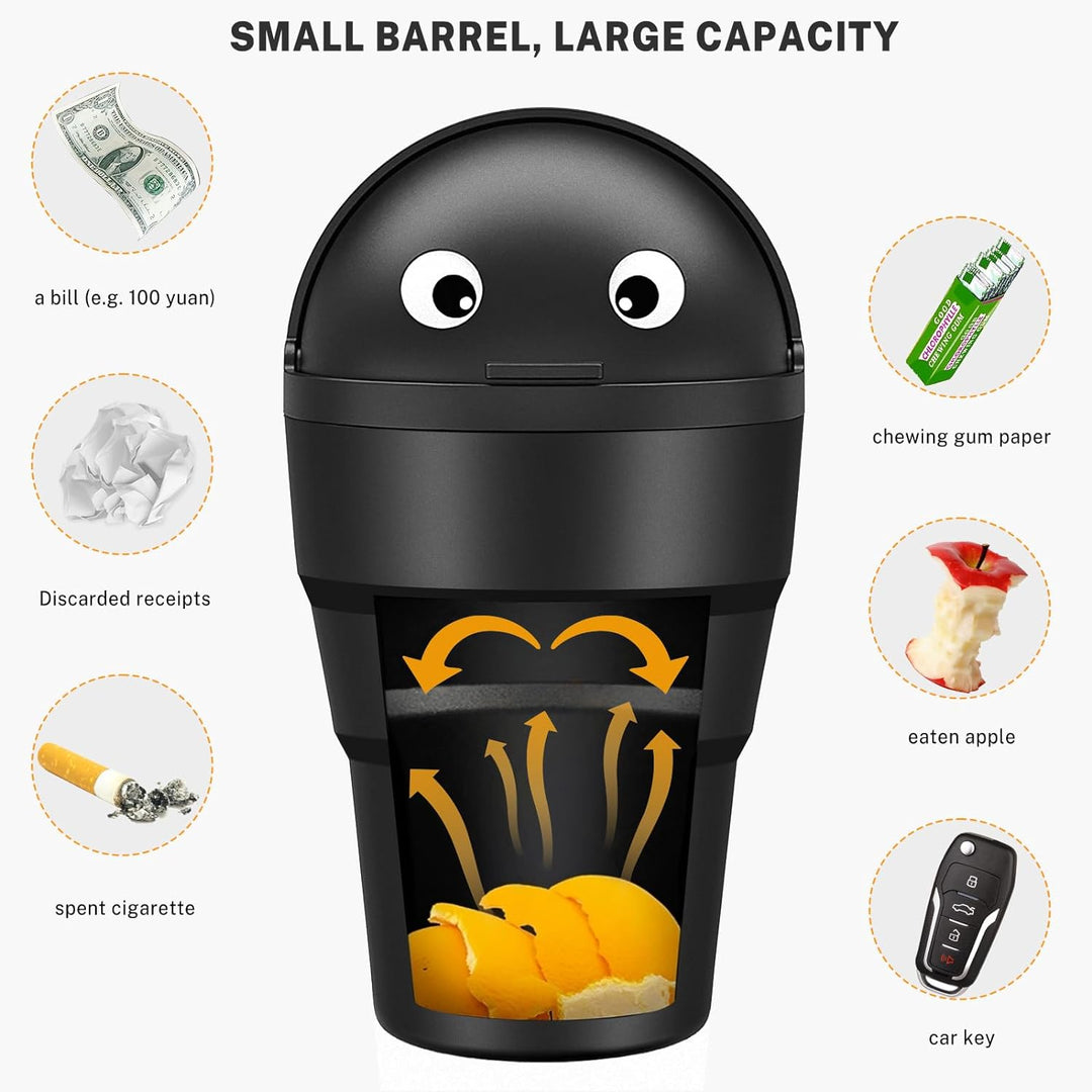 Universal Mini Car Trash Can with Swing Lid – Leakproof & Compact Auto Organizer Storage Bin