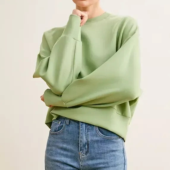 viscose blend O-neck sweatshirt - MRSLM