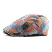 checkered cotton cap with short brim, view 2 - MRSLM