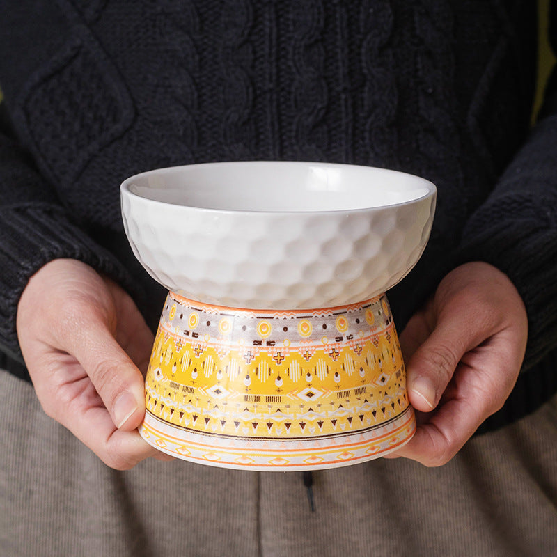 elevated ceramic cat bowl, view 12 - MRSLM