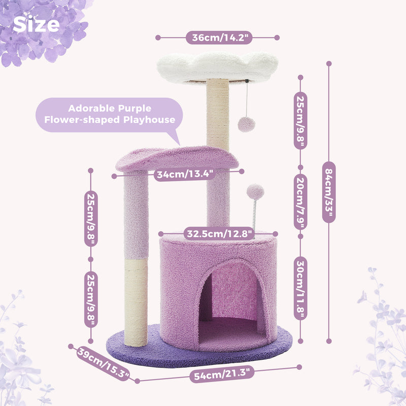 flower cat tree, view 8 - MRSLM