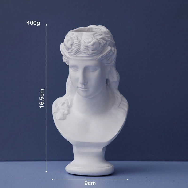 retro white statue pen holder, view 4 - MRSLM