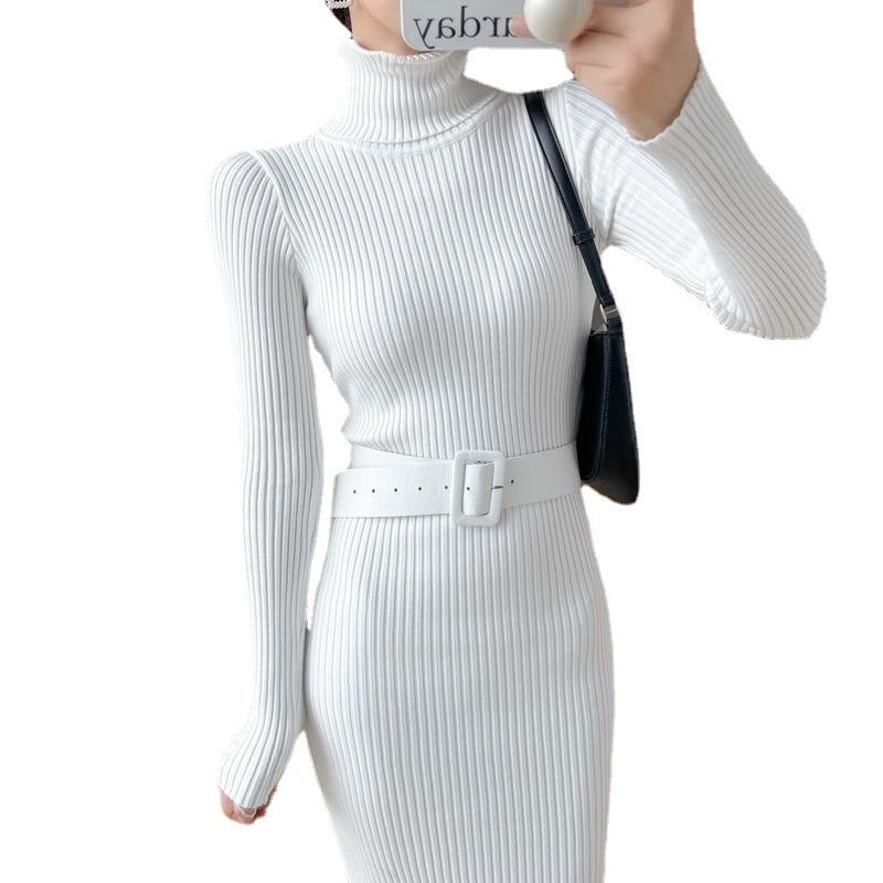turtleneck knitted dress, view 5 - MRSLM
