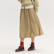 high-waisted a-line midi skirt, view 4 - MRSLM