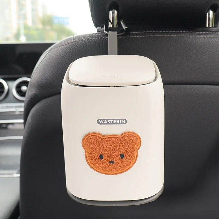 Cartoon Car Interior Multi-Function Storage Bin & Trash Can