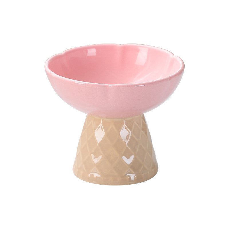 ceramic ice cream cat and dog bowl, view 10 - MRSLM