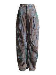 high waist camouflage casual jeans, view 2 - MRSLM