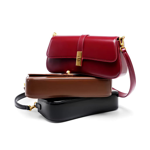 leather baguette shoulder crossbody bag - MRSLM