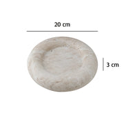 elegant travertine serving tray, view 6 - MRSLM